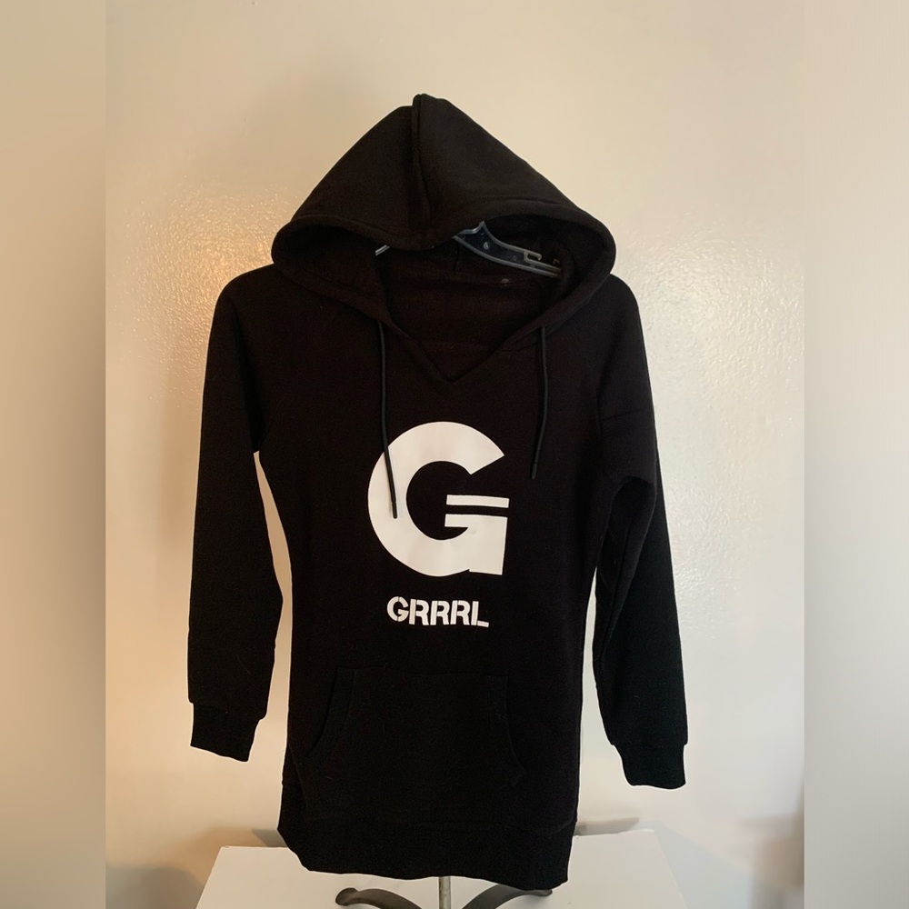 Grrrl Snugglehood Sweatshirt Black Cassie Style Women’s one size Preowned